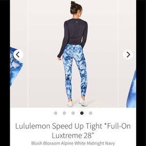 NWOT Lululemon speed up leggings size 4